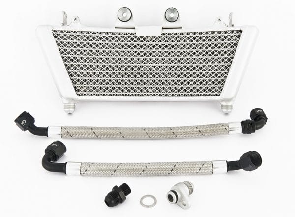 XRay Big Oil Cooler Kit for BMW R nineT Family - silver - unboxed view