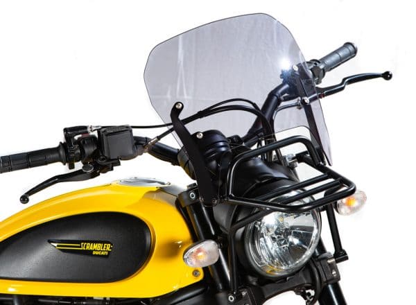 Xray Ducati Scrambler 800/1100 front luggage with integrated windshield - side close up 2